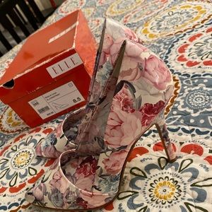 Pastel floral heels
